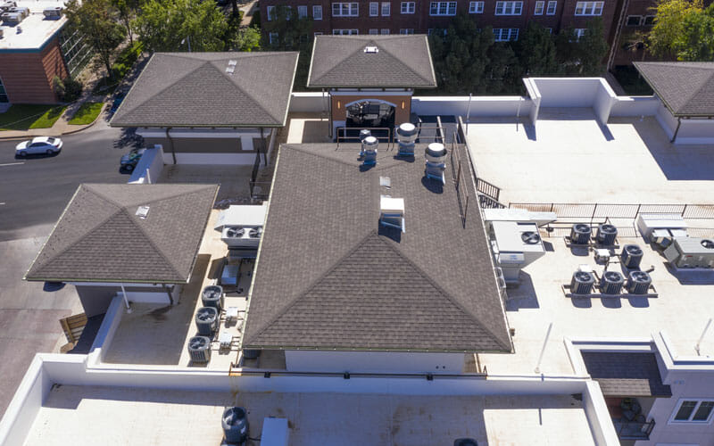 Completed roofing project