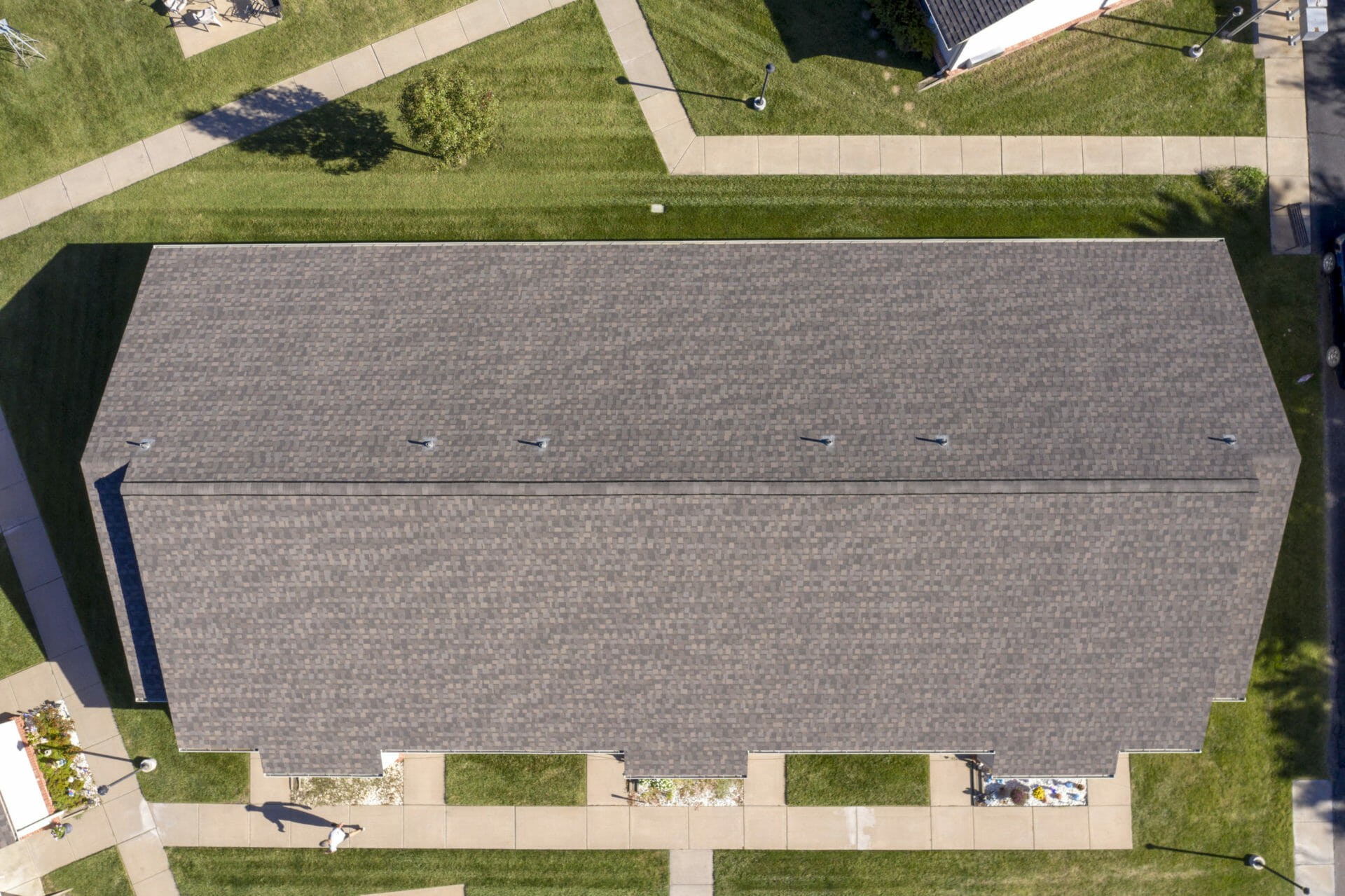 Residential shingle roofing