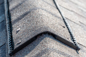 A close up of ridge shingle